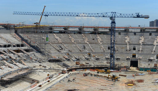 Streik auf der Megabaustelle: Das Maracana Stadion wird derzeit für die WM 2014 renoviert