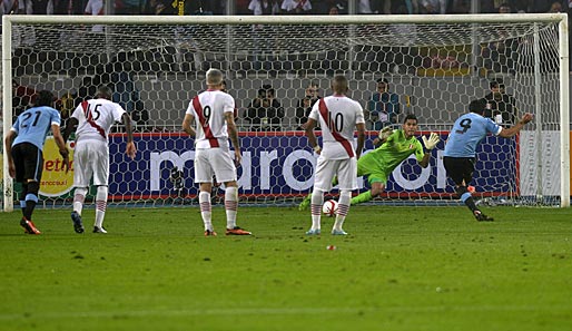Luis Suarez war der Matchwinner beim knappen Sieg über Peru