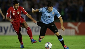 Luis Suarez (r.) ist mit elf Treffern Topscorer in der Südamerika-Qualifikation