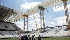 Das Stadion in Sao Paulo ist nach wie vor eine Baustelle
