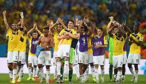 Mehrere tausend kolumbianische Fans empfingen ihre WM-Helden in Bogota