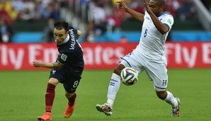 Mathieu Valbuena (l.) kann mit Frankreich gegen die Schweiz das Achtelfinale erreichen