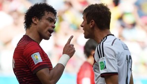 Pepe wurde nach einer Tätlichkeit gegen Thomas Müller mit Rot vom Platz geschickt