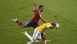 Juan Zuniga entschuldigte sich nach Abpfiff für das Foul an Neymar