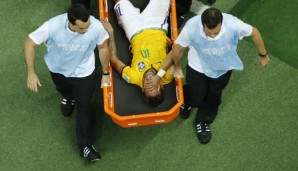Neymar verletzte sich kurz vor Ende der Partie nach einem Zweikampf mit Juan Zuniga