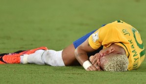 Brasiliens Star Neymar musste das Feld blutend verlassen
