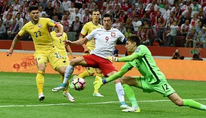 Robert Lewandowski erzielte drei Tore für Polen