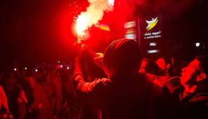 Fans feiern die erfolgreiche Qualifikation ihres Landes in Marrakesch