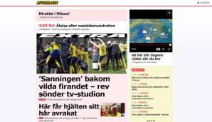 Ein Blick nach Schweden: Das Aftonbladet beschäftigt vor allem die "wilde Party" der Schweden. Kapitän Andreas Granqvist wurden in der Kabine die Haare abrasiert
