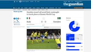 "Schweden widersteht dem Ansturm der Italiener", schreibt der Guardian. Des Weiteren ziehen die englischen Kollegen Parallelen zu Oranje - beide Teams wurden von den Schweden aus dem Turnier genommen