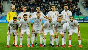 Die spanische Nationalmannschaft vor einem Internationalen Spiel