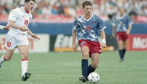 USA 1994: Zur Heim-WM setzten die USA ganz auf Stars - auf dem Trikot. Und das auf grauem Grund. Was für eine Kombi.