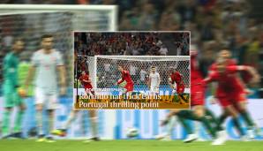"Ronaldos Hattrick beschert Portugal einen spannenden Punkt", titelt der Standard.