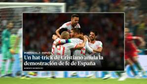 La Vanguardia sieht Ronaldos Hattrick als Brecher des spanischen Glaubens an.