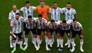 Mit diesen elf Spielern startete Argentinien.
