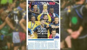 Le Figaro: "20 Jahre nach dem ersten Titel erklimmt Frankreich wieder den Fußballthron. Deschamps formte eine Einheit, die über viel Solidarität und mentale Stärke verfügt."
