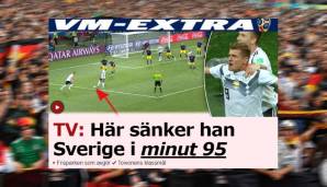 "Hier versenkt er Schweden", heißt es in der Video-Abteilung des Aftonbladet.