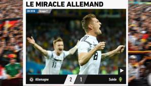Womöglich ein bisschen übertrieben, aber L'Equipe schreibt vom deutschen Wunder...