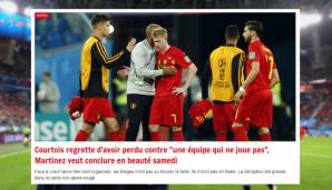 BELGIEN - La Derniere Heure: "Courtois bedauert es, gegen 'eine Mannschaft, die nicht spielt,' gescheitert zu sein"