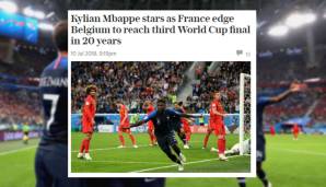 ENGLAND - Telegraph: "Kylian Mbappe glänzt bei Frankreichs drittem WM-Final-Einzug innerhalb von 20 Jahren"