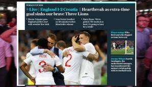 Telegraph: "Herzschmerz, als ein Tor in der Verlängerung unsere tapferen Three Lions niederringt."
