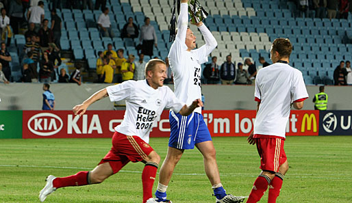 Daniel Adlung (l.) wurde im Sommer mit der U-21-Nationalmannschaft Europameister