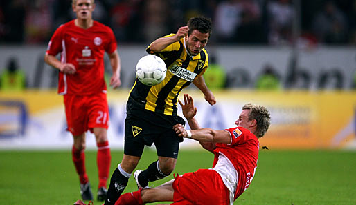 Das Hinspiel zwischen Aachen und Düsseldorf endete 0:0 in der LTU-Arena