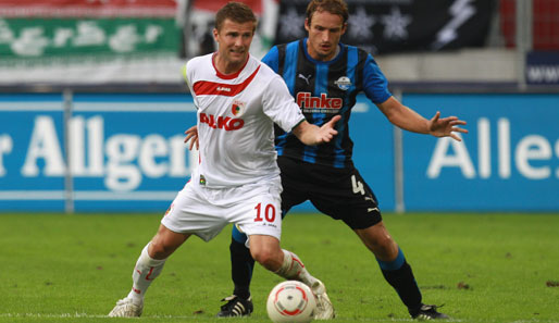 Das Hinspiel zwischen dem FC Augsburg und dem SC Paderborn entschied der FCA mit 1:0 für sich