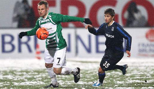 Das Hinspiel gewann die SpVgg Greuther Fürth gegen den TSV 1860 München mit 1:0