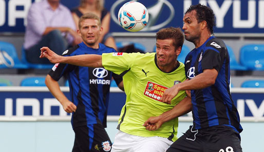 Für Hansa Rostock absolvierte Gledson (r.) zehn Bundesligaspiele