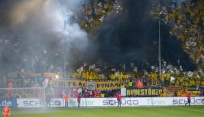 Die Anhänger von Dynamo Dresden sorgten beim Gastspiel in Bielefeld für Ärger