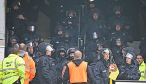 Die Polizei musste beim Spiel zwischen Dynamo Dresden und Arminia Bielefeld für Ordnung sorgen