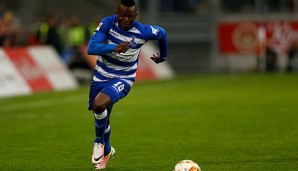 Victor Obinna vom MSV Duisburg hat sich im Spiel gegen den SV Sandhausen einen Muskelfaserriss zugezogen