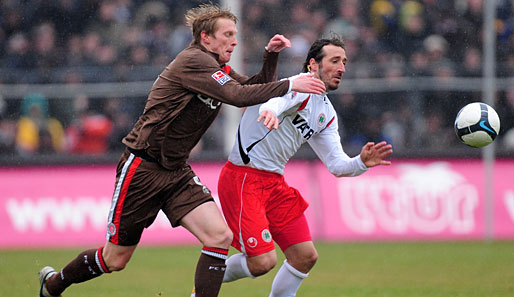 Marius Ebbers besorgte die ganz frühe Führung für St. Pauli - Saisontor Nummer 14