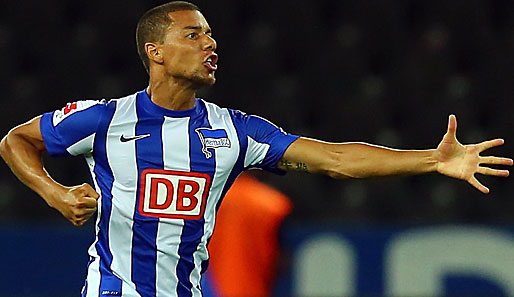 Marcel Ndjeng erzielte gegen den VfR Aalen das goldene Tor für Hertha BSC