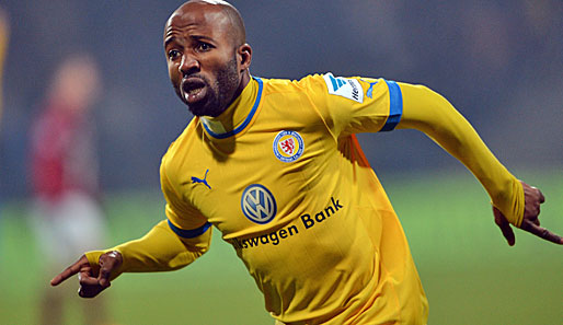 Domi Kumbela schoss für Braunschweig den Siegtreffer