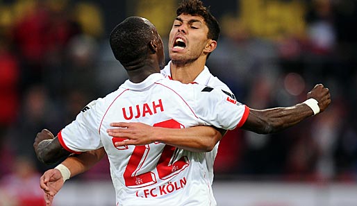 Adil Chihi bejubelt seinen Treffer zum 2:0 gegen Frankfurt