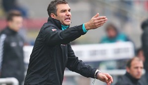 Aue-Coach Tomislav Stipic feierte mit seinem Team einen Derbysieg gegen Leipzig