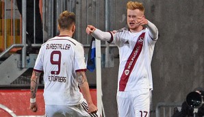 Sebastian Kerk brachte den 1. FC Nürnberg mit seinem Treffer auf die Siegerstraße