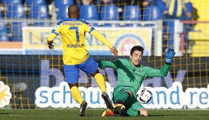 Braunschweig Dominik Kumbela trifft in der 65. Minute zum 2:0 gegen München.