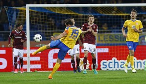Ken Reichel sorgte im Aufstiegsduell für das späte Braunschweiger 1:0 gegen Dynamo