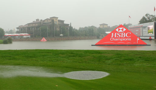 Das 18. Loch des Sheshan Golf Club in Schanghai ist unbespielbar