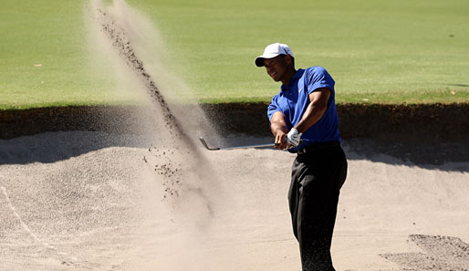 Tiger Woods lag beim Australian Masters an den ersten Tagen sehr selten im Bunker