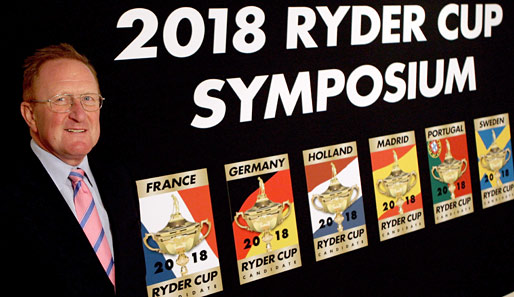 Ryder-Cup-Direktor Richard Hills präsentiert die Kandidaten für den Ryder Cup 2018