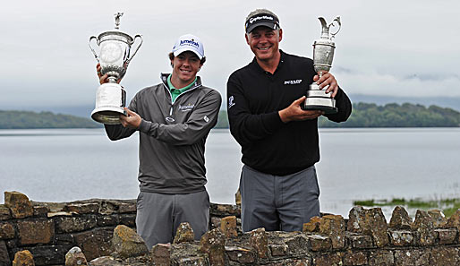 Die Golfprofis Rory McIlroy (l.) und Darren Clarke sind nun Ehrenmitglieder der Europa-Tour