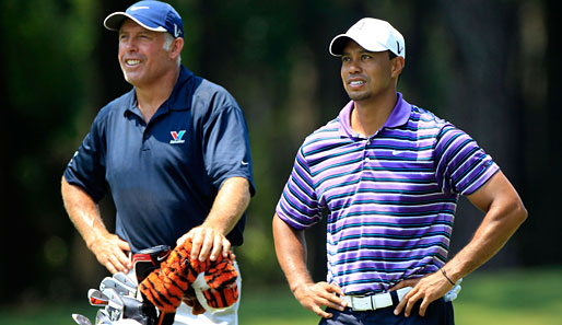 Alles wieder im Reinen: Tiger Woods (r.) hat die Entschuldigung von Steve Williams akzeptiert