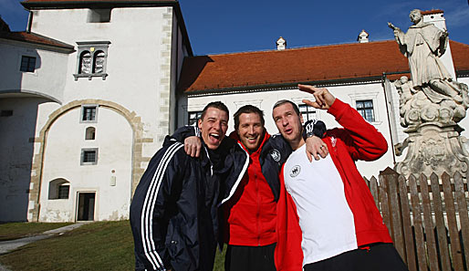 Das "Prison-Break"-Trio Klein, Jansen, Hens (v.l.) beim Ausflug am WM-Ruhetag