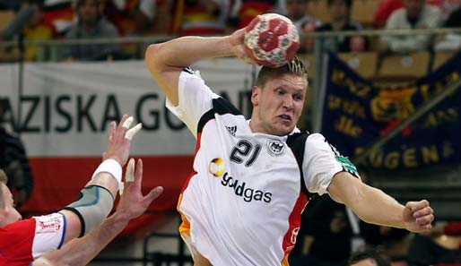 Lars Kaufmann war gegen die Schweiz mit fünf Toren bester deutscher Werfer