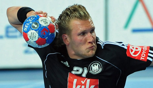 Der deutsche Nationalspieler Lars Kaufmann gab im Januar 2003 sein Debüt im DHB-Trikot