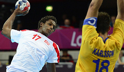Der Tunesier Wael Jallouz im Vorrundenspiel bei Olympia 2012 gegen Schweden